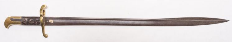 Sabre baionnette mod�le 1855 de Sappers & Miners dit Lancaster (1er type, � ressort tenu par rivet
